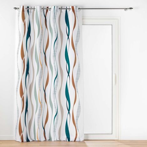 Rideau a oeillets 140 x 260 cm polyester imprime Lisana (1/4)