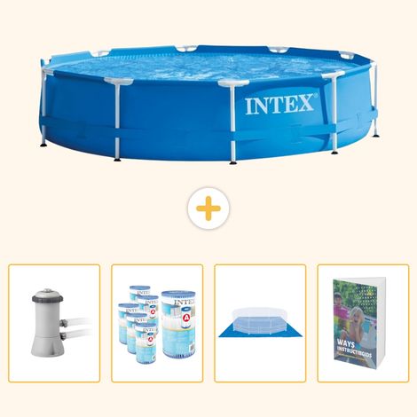 Intex Piscine Tubulaire Ronde - 366x76 cm - 5-pièces SCB119 (1/5)