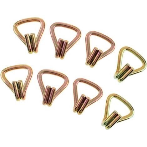 8x Heavy-Duty Double J-Hooks for Straps - Maximum Breaking Strength of 1000 kg (1/5)
