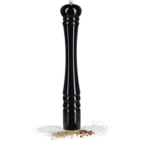 Moulin À Poivre - Céramique - 40 cm - Bois De Bouleau - Pour Sel Et Épices Sèches - 1 Pièce (1/5)