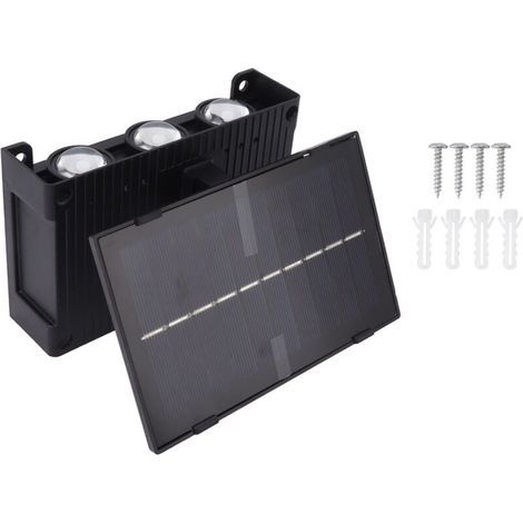 Lampes solaires extérieures étanches, 6 ampoules LED, applique murale d'extérieur, pour jardin, Patio, cour, terrasse, intérieur, RGB (1/5)