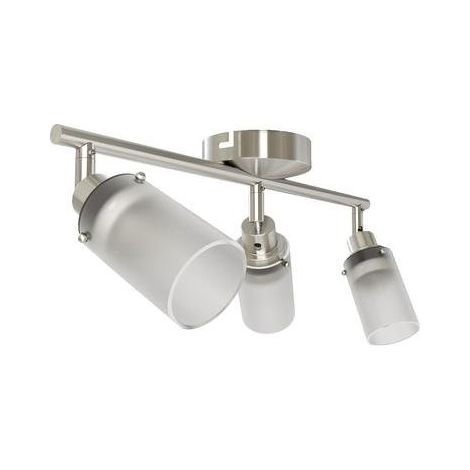 Plafonnier barre 3 spots LED 3X3.8W orientable 3000K L380mm métal + verre 200lm 230V grand angle IP20 TUUB Light Topps LT21277