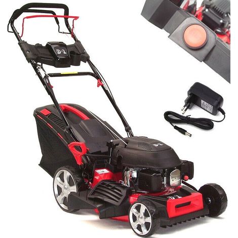 Benzin Rasenmäher 46cm Mäher Radantrieb Motormäher Elektrostart Akku 55827 (1/5)