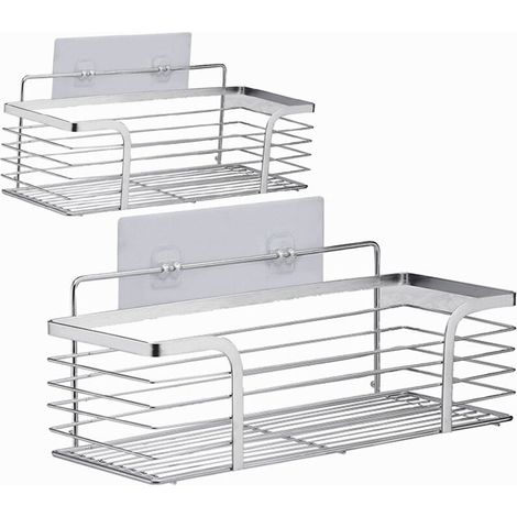 Duschablagen der Marke Amazon, Duschaufbewahrungsregale, Badezimmeraccessoires, Eckregale, Edelstahl SUS 304, 2-teiliges Set (1/4)