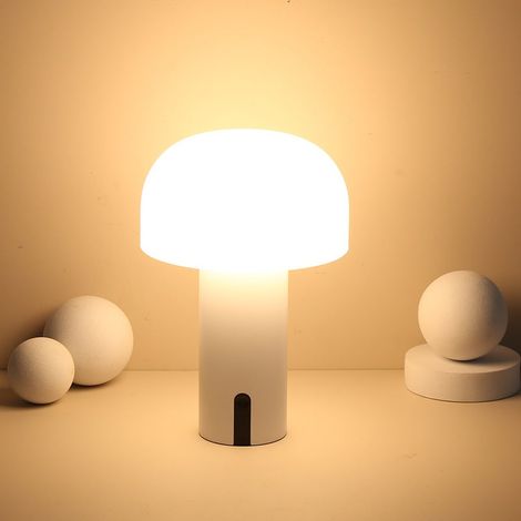 de Lampe Table champignon d'extérieur étanche sans fil Rechargeable avec chargement USB veilleuse tactile à intensité variable (1/5)