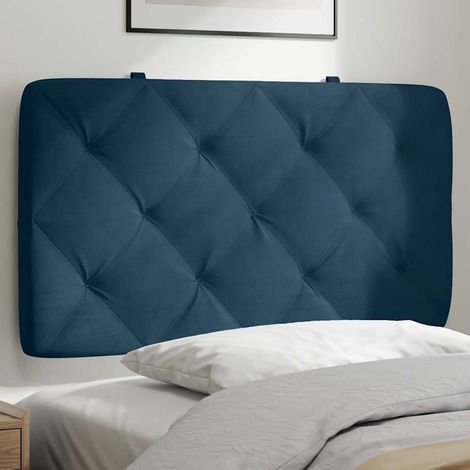 Kopfteil-Kissen Blau 90 cm Samt (1/5)