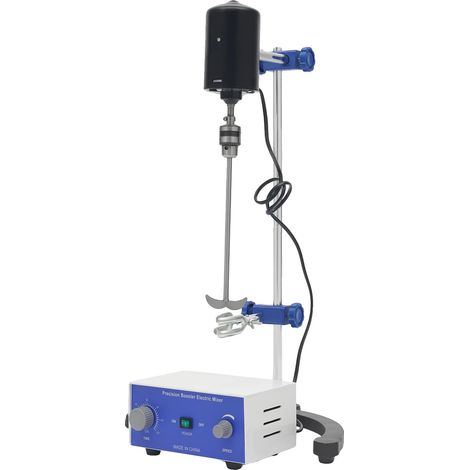 Agitateur à hélice, hauteur réglable, large plage de vitesses, Blanc et Bleu, Prise EU, 220V (1/2)