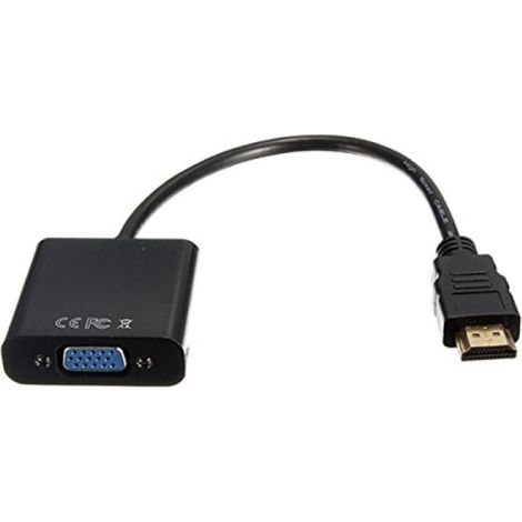Adaptateur Hdmi Vers Vga - Conversion Vidéo Unidirectionnelle - Pour Ordinateur Portable Téléviseur Projecteur Écran Vga - 1 Pièce (1/5)