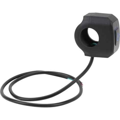 Interrupteur étanche 22 mm pour moto, universel, pour guidon, klaxon, phare, bouton de commande, lumière bleue (1/5)
