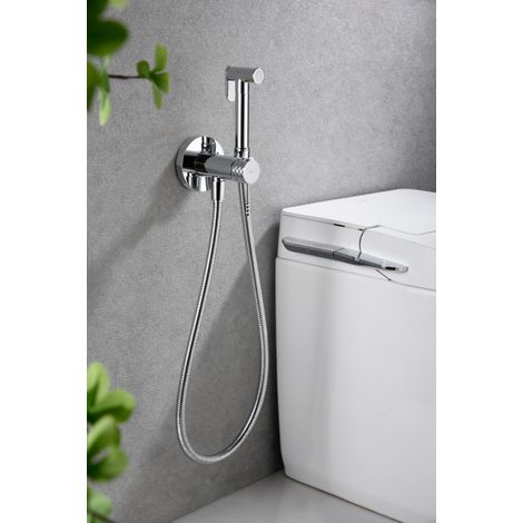 Robinet de bidet encastré avec mitigeur  Modèle GÉNOVA  Couleur Gris  Finition en chrome [ IMEX® ]