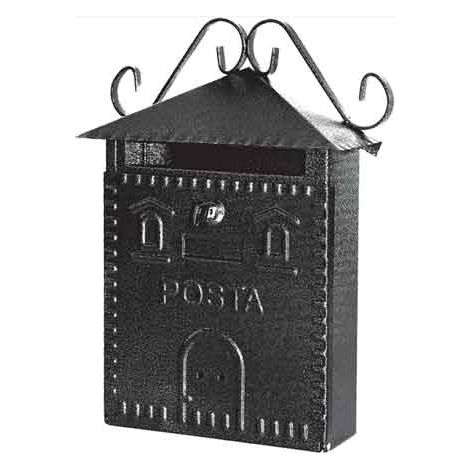 CASSETTA POSTALE 'RUSTICA' RESIDENCE mm 300x100x360h - Nera