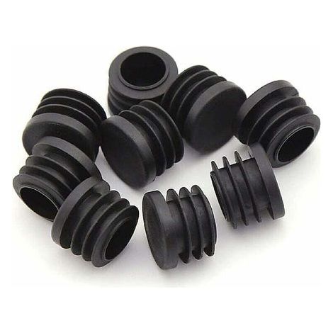 Bouchon Pied de Chaise,Bouchon en Plastique Rond,30 pièces Bouchon d'extrémité de Tube Noir Bouchon de Chaise Glisse Rond Embout de Protection de Meubles Chaise/Jambe Tuyau Couvercle Insert (25 (1/4)