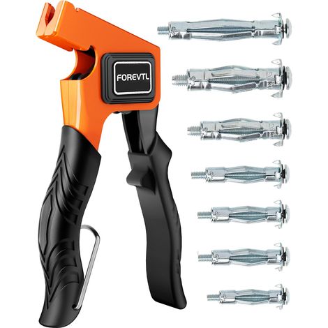 Kit 40 Chevilles Molly Métalliques avec Pince Molly, Compatible M3-M8  M3/M4/M5/M6/M8 Métal Vis Molly pour Placo (3–32mm), Acier au Carbone, Charge Lourde 30kg, Fixation pour Étagère, Cadre Photo (1/5)