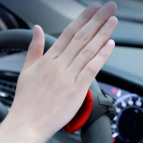 Volant d'assistance à la direction universel - Poignée d'aide au braquage pour voitures et camions, Rouge (1/5)