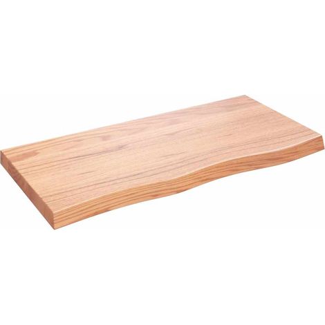 Ripiano Muro Marrone 100x50x(2-6) cm Massello Rovere Trattato vidaXL (1/5)