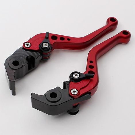 Convient aux motos Ducati, Diavel Big Devil, freins modifiés, klaxons, guidons CNC, accessoires de poignée d'embrayage (tige courte rouge) (1/5)