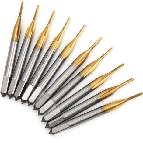 10 tarauds M1x0,25 à filetage grossier, forets HSS conformes à la norme japonaise pour la fabrication de machines de réparation de vélos (1/5)