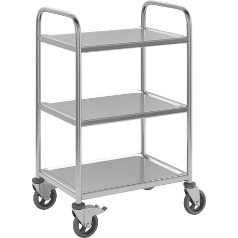 FRANKEL kaiserkraft, Chariot de service en inox, 3 niveaux, (1/5)