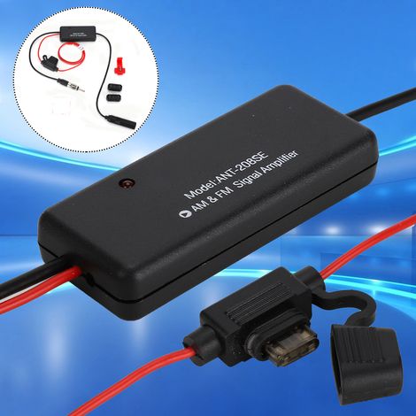 Amplificateur d'Antenne AM/FM Haute Performance avec Filtre Anti-Bruit et Support Magnétique (1/4)