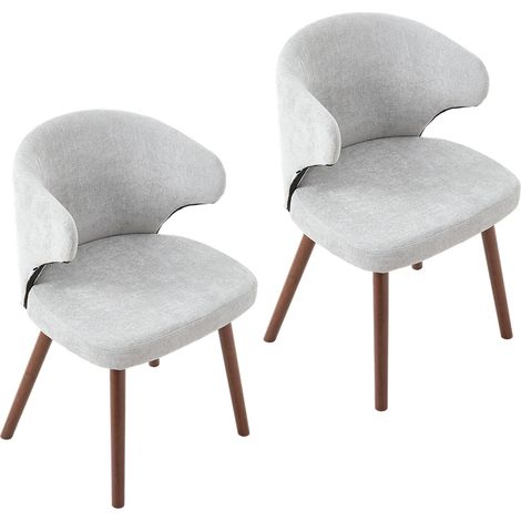 Set of 2 Upholstered Dining Chairs (1/4)