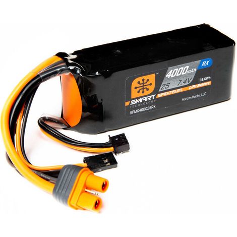 7.4v 5200mah 2s 15c reaction 2.0 lipo battery