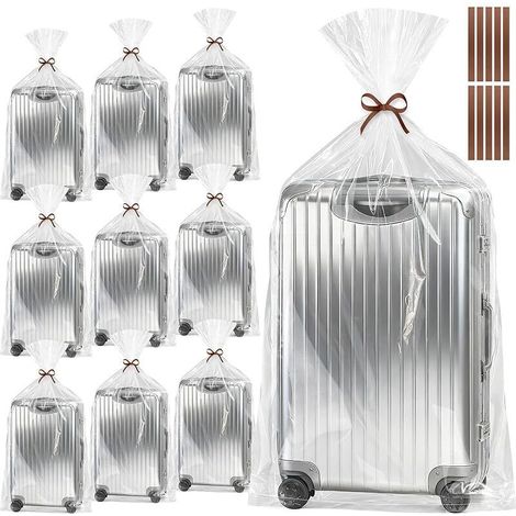 10 Pièces Sacs Rangement Extra Larges, 90 120cm Housse Plastique Transparent, Sac Grand Poussière Protéger pour Bagages, Valises, Meubles, Consolateurs, Chaise, Couettes, Jouets Peluche, Literie (1/5)