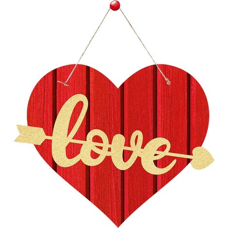 Guirlande En Forme De Coeur - Décoration De Porte Et Mur Pour La Saint-Valentin - En Papier - Intérieur Et Extérieur - 1 Pièce - 10,8 x 8,8 Pouces (1/5)