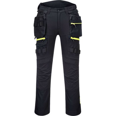 Pantalón DX4 con bolsillos flotantes desmontables Negro Short S - FR(40) - UK(32)