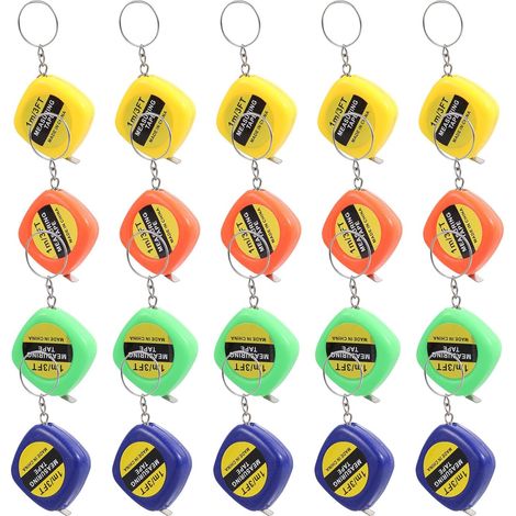 Mini Mètre à Ruban Rétractable 1M Verrou Coulissant et Porte-Clés Compact pour Couture et Bricolage Portable à Domicile et Extérieur Couleur Aléatoire