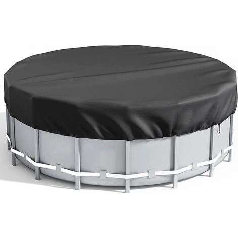 Swimming Pool Cover, 4 Season Cover for Above Ground Pool, Protective Cover for Swimming Pool, 420D Round/Square Pool Covers for Tanks, Spas and Above Ground Pools 366cm (1/5)