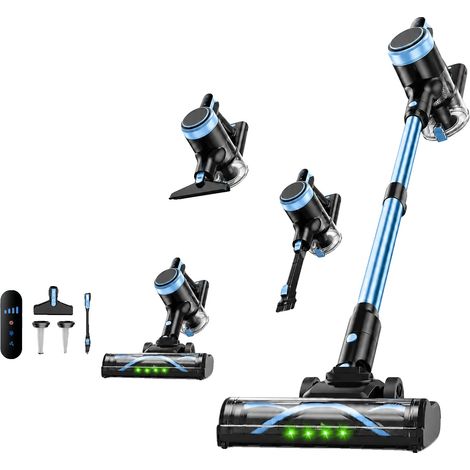 Aspirapolvere senza fili, potente aspirazione, batteria a lunga durata, blu, spina europea 220V-240V (1/2)