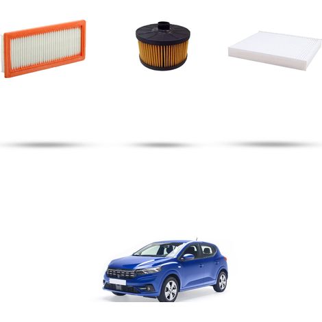 Kit tagliando 3 filtri compatibile con Dacia Sandero III 1.0 Tce 74kw dal 2021 (1/4)