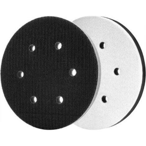 2 PièCes 150mm Tampon de Ponçage Souple,Interface mousse souple doux pour plateau de ponçage et polissage, Protection contre le bruit( 8 trous) (1/5)