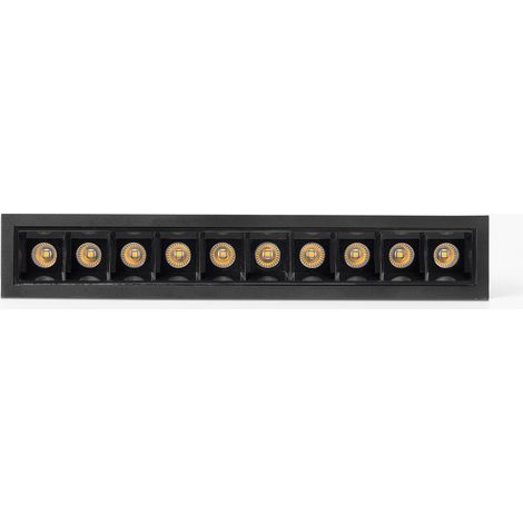 TROOP empotrable 10x2W negro-negro 36° 4000K CRI90