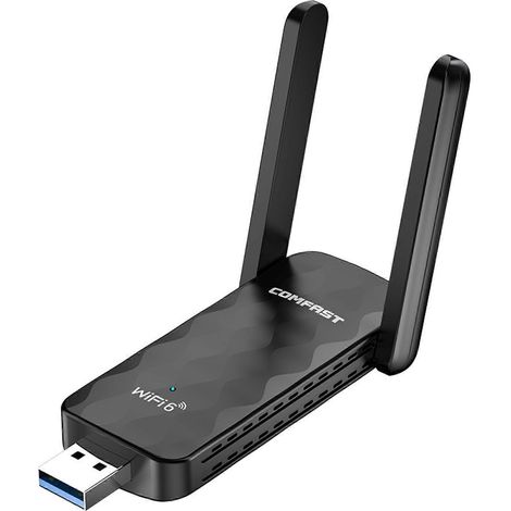 Drahtloser USB-WiFi-6-Adapter, USB-3.0-Netzwerkkarte, 1800 Mbit/s, Dualband 2,4 GHz/5,8 GHz