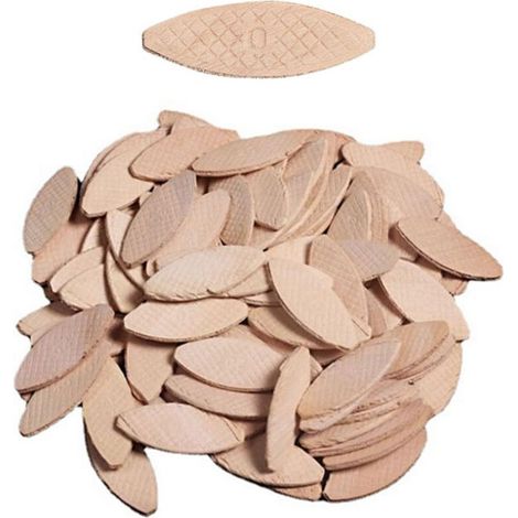 Lamelles d'assemblage taille 20, paquet de 100 pièces, Lamello, Chevilles plates en bois de hêtre de haute qualité pour les menuisiers et les projets de bricolage,pour fraiseuse bois/fraiseuse la (1/4)