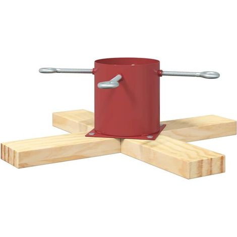 Support pour sapin de Noël, 1,73 mètre de haut, en bois de pin rouge massif, 50 x 50 x 16 cm. (1/5)