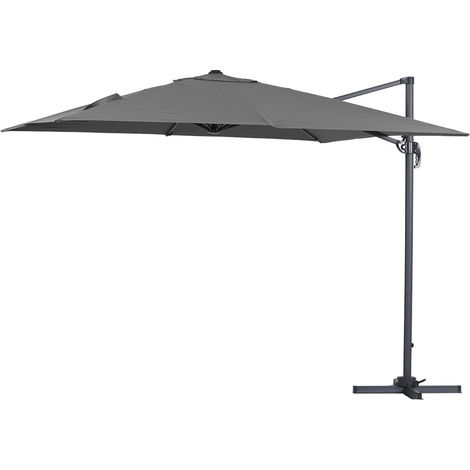 Ombrellone da giardino decentrato in alluminio SUN 3 - Quadrato - 3 x 3 m - Grigio (1/4)