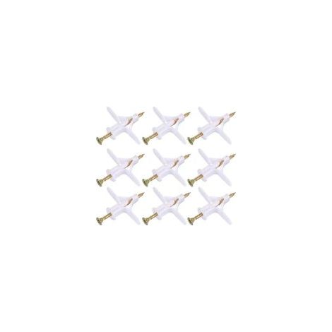 100 Pièces Fixations pour Plaques de Plâtre (50 Chevilles, 50 Vis), Chevilles Et Vis pour Plaques de Plâtre, Ancres Chevilles et Vis pour Fixations Murales Creuses Cloisons Sèches (1/4)