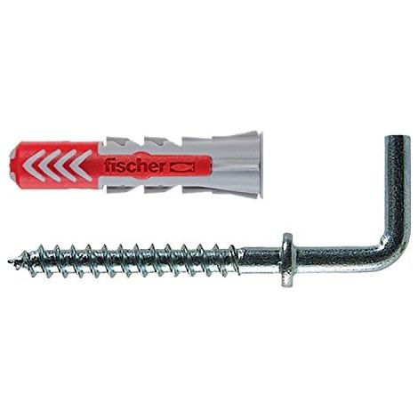 Fischer Lot de 25 chevilles avec crochet Duopower gris/rouge (1/5)