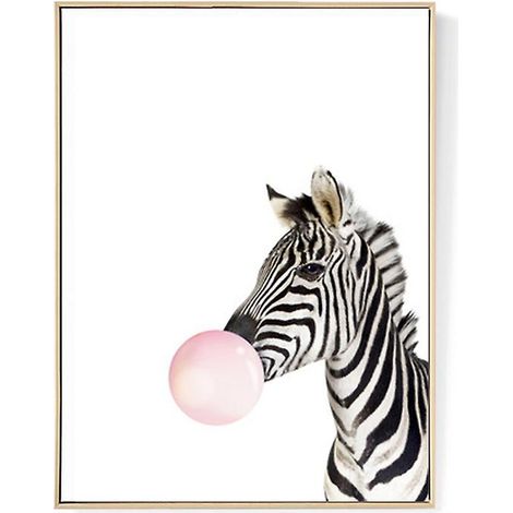 Tableau sur toile Kawaii d'animaux nordiques, impression d'art, affiche murale, décoration de chambre, sans cadre, 30 cm x 40 cm (1/4)