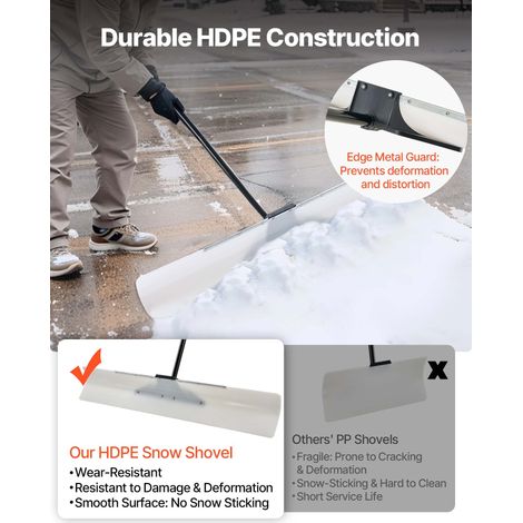 Pelle à Neige - 122 cm Poussoir à Neige avec Poignée Ergonomique (1/5)