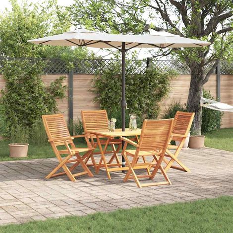 vidaXL Garten Essgruppe 5 pcs Braun Massivholz Akazie (1/5)