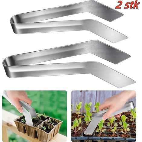 Filiyano-Outils de plantation pour semis, outils de plantation en acier inoxydable pour plantes de jardin, accessoires pour l'arrachage des semis (1/5)
