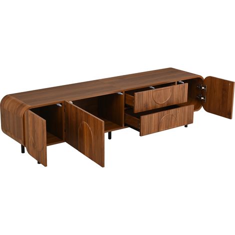 TV-Möbel aus MDF und Spanplatte, 180 cm, 3 Türen, 2 Schubladen, Metallfüße MODENUIT (1/5)