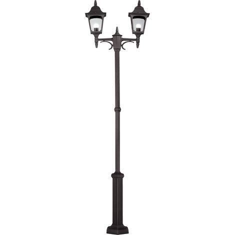 Elstead Chapel - 2 Licht Twin Outdoor Post Laterne Schwarz IP44, E27