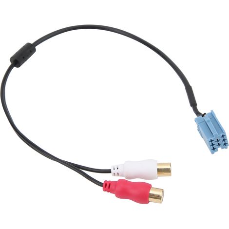 Câble AUX 8 broches stéréo son audio adaptateur de remplacement pour autoradio Bora Blaupunkt CD (1/5)