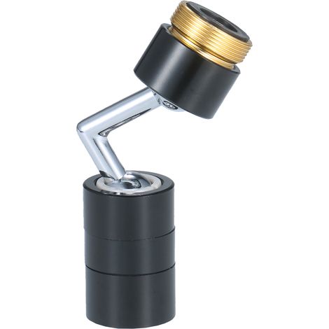 Aérateur de robinet pivotant universel anti-éclaboussures à rotation 720°, filtre à eau pour salle de bain, aérateur de mousse antirouille et étanche avec double joint torique. (1/5)
