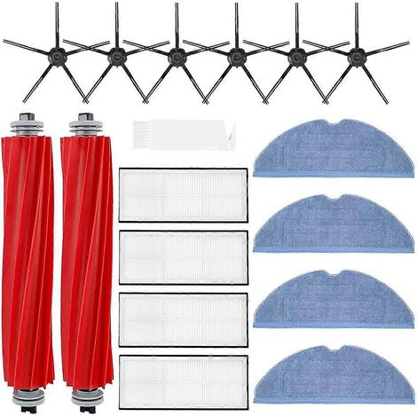 Pièces détachées pour S7, S7+, S7 MaxV, S7 MaxV Plus, T7S, T7 Plus et T7S Plus : brosse latérale principale, filtre HEPA, chiffon de nettoyage (1/5)