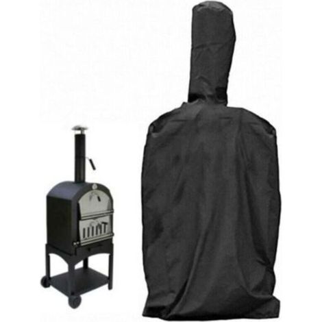 Housse de four à pizza extérieure, housse de protection pour fours de jardin avec cordon, étanche, anti-poussière, noir Oxford 45×65×165Cm-- (1/4)